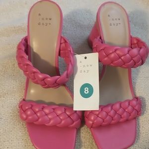 Magenta basil heels size 8